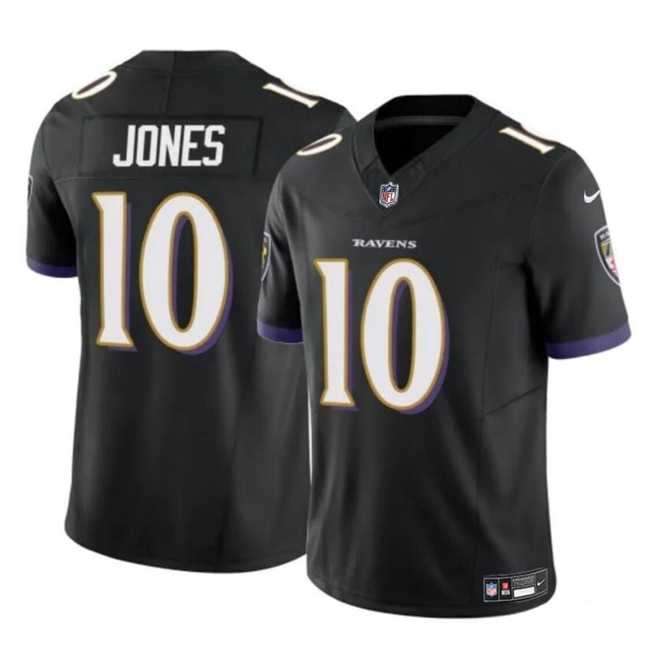 Men & Women & Youth Baltimore Ravens #10 Emory Jones Black 2023 F.U.S.E Vapor Limited Jersey,We sell and wholesale Men & Women & Youth Baltimore Ravens #10 Emory Jones Black 2023 F.U.S.E Vapor Limited Jersey on line form chian!